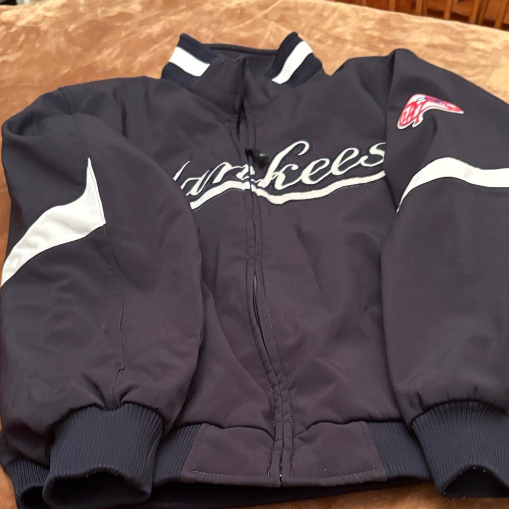 Majestic Therma Base Navy and White Yankees Varsity Jacket